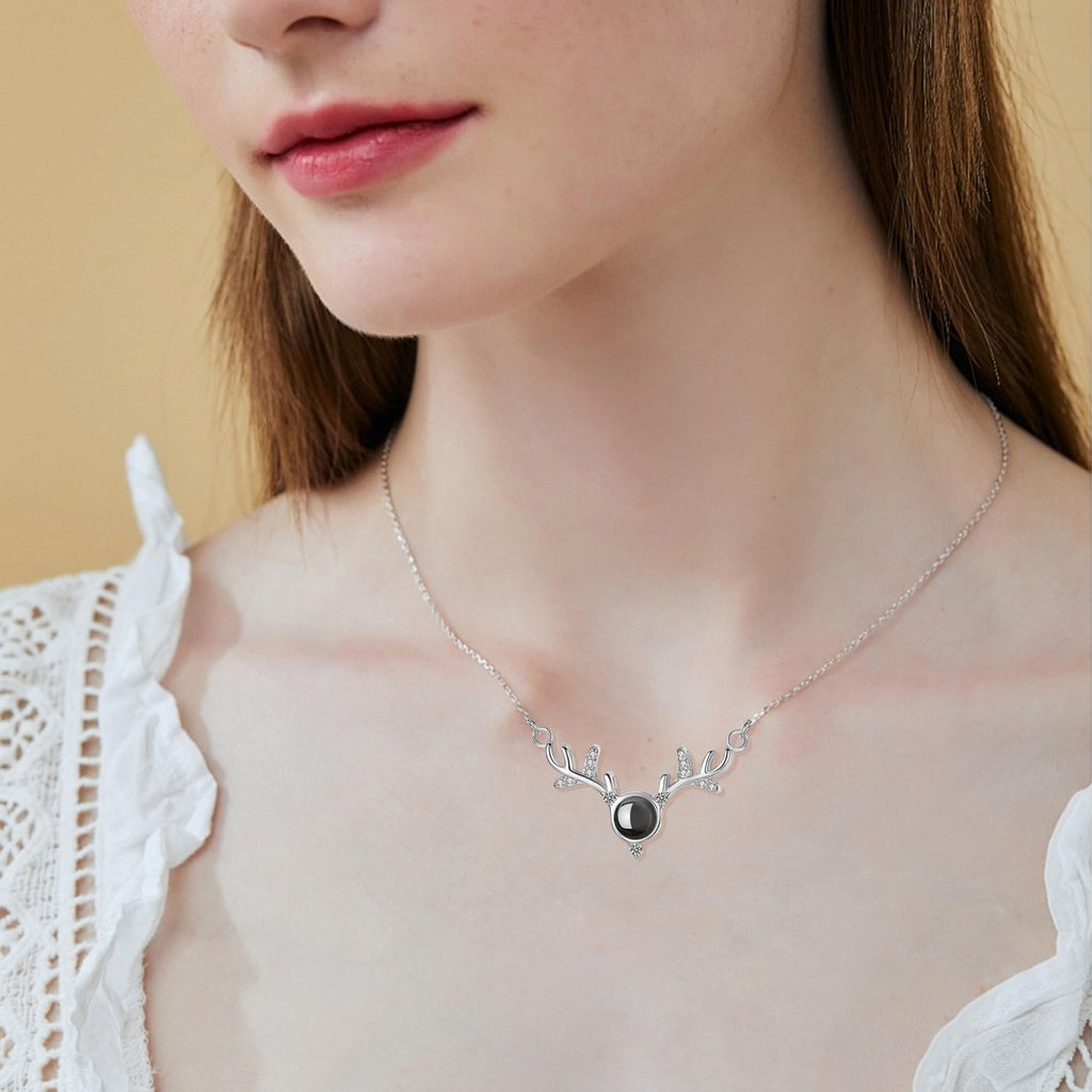 // Solid Personalized Name Necklace Custom Birthstone Necklace Personalized Nameplate Jewelry Customized Gift for Women