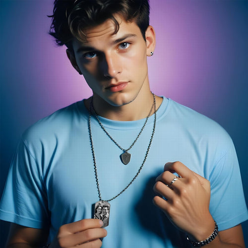 -Filled Polished Oval Pendant with Genuine 0.01 cttw Diamond Locket Necklace, 18"